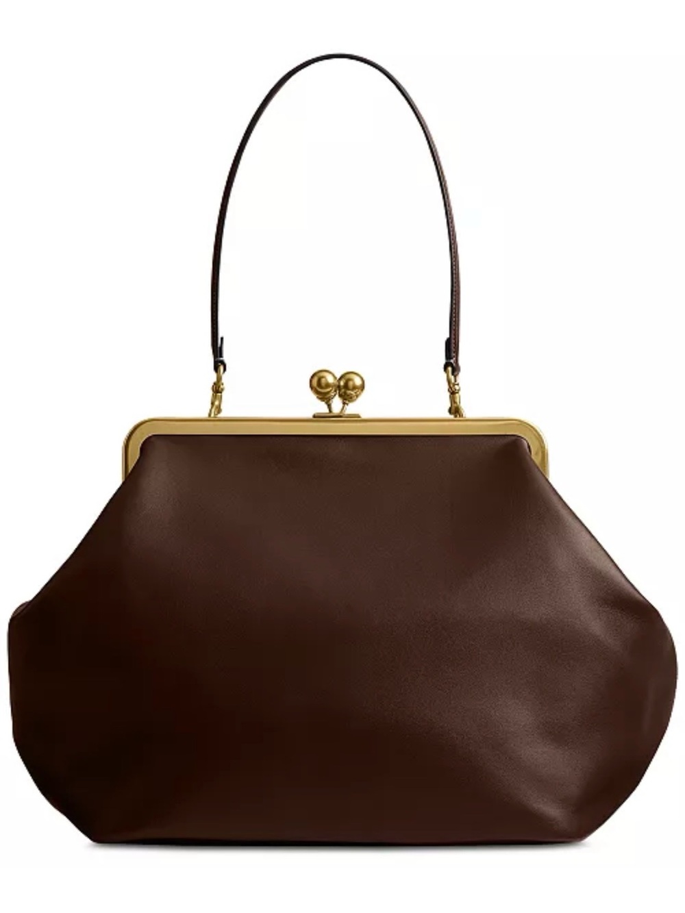 COACH Large Kisslock Frame Bag CBR51 Limited Edition 1969 Reissue Dark Brown